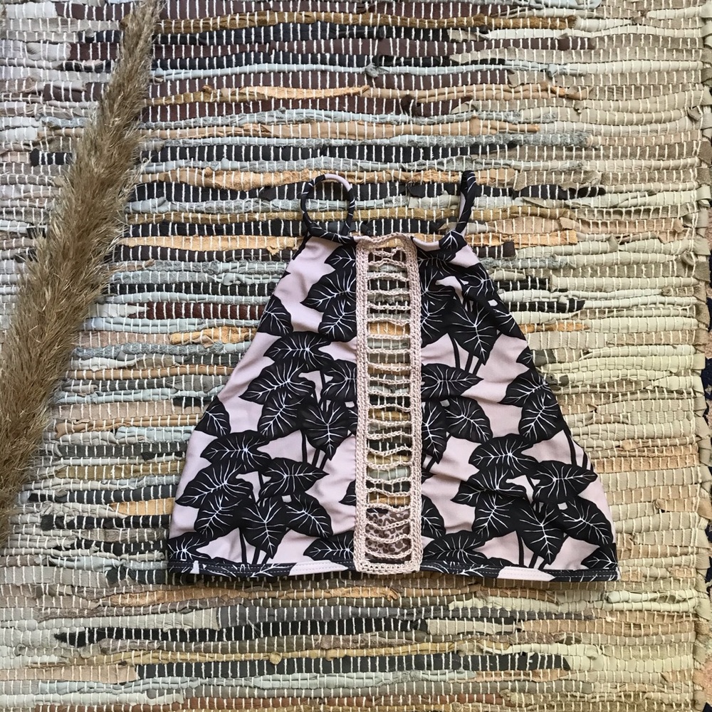 Acacia Swimwear Malibu Top in Black Elephant
